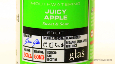 Glas Vapor Basix Series Nic Salts Juicy Apple E-Liquid